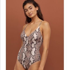 H&M Snakeskin print swimsuit